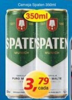 Supermercados Guanabara Cerveja Spaten 350ml oferta
