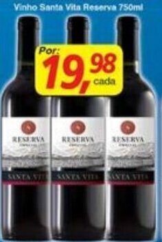 Supermercados Guanabara Vinho Santa Vita Reserva 750ml oferta