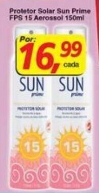 Supermercados Guanabara Protetor Solar Sun Prime FPS 15 Aerossol 150ml oferta