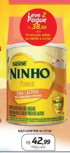 Drogal Leite em pó ninho oferta
