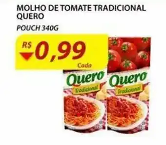 Assaí Atacadista Molho de Tomate Tradicional Quero 340g oferta