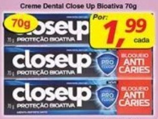 Supermercados Guanabara Creme Dental Close Up Bioativa 70g oferta