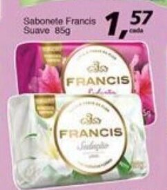 Supermercados Guanabara Sabonete Francis Suave 85g oferta
