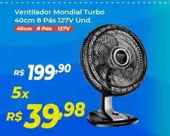 Atakarejo Ventilador Mondial Turbo 40cl 8 Pás 127v oferta