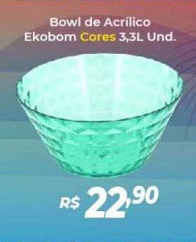 Atakarejo Bowl De Acrílico Ekobom Cores oferta