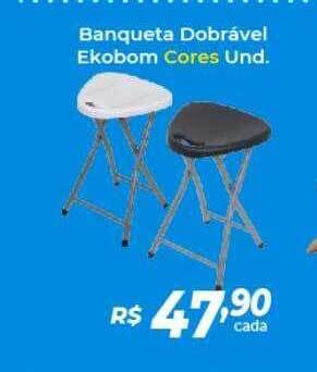 Atakarejo Banqueta Dobrável Ekobom Cores oferta