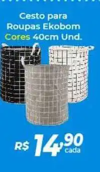 Atakarejo Cesto Para Roupas Ekobom Cores oferta