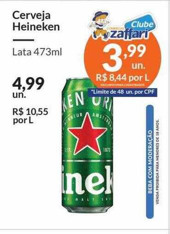 Zaffari Cerveja Heineken oferta