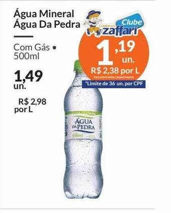 Zaffari água Mineral água Da Pedra oferta