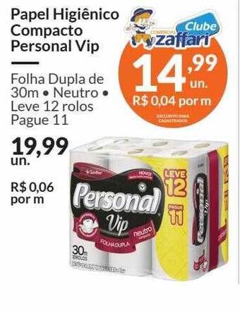 Papel Higiênico Compacto Personal Vip
