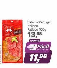 Supermercados São Vicente Salame Perdigão Italiano Fatiado oferta