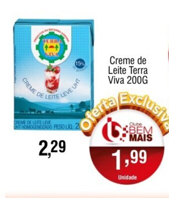 Supermercado Bem Barato Creme de Leite Terra Viva 200g oferta