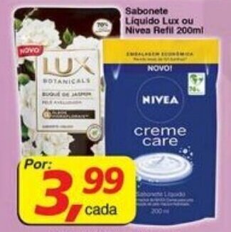 Supermercados Guanabara Sabonete Liquido Lux ou Nivea Refil 200ml oferta