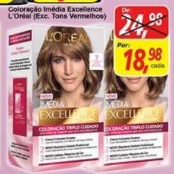 Supermercados Guanabara Coloracao Imedia Excellence L'Oreal (Exc. Tons Vermelhos) oferta