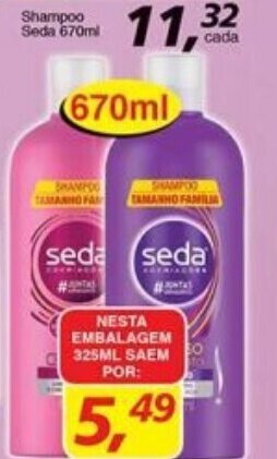 Supermercados Guanabara Shampoo Seda 325ml oferta