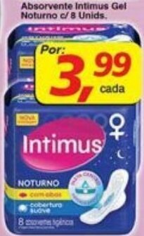 Supermercados Guanabara Absorvente Intimus Gel Noturno c/ 8 unids. oferta
