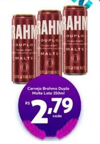 Cerveja Brahma Duplo Malte Lata 350ml