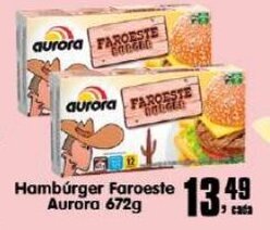 Higa's Supermercado Hamburguer Faroeste Aurora 672g oferta