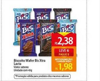 Biscoito Wafer Bis Xtra Lacta