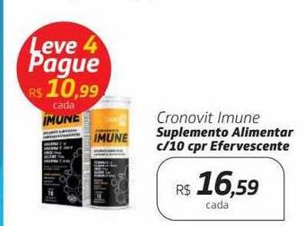 Drogal Cronovit Imune Suplemento Alimentar C 10 Cpr Efervescente oferta