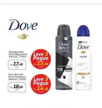 Drogal Desodorante Dove Masculino Aerosol Desodorante Dove Feminino Aerosol oferta