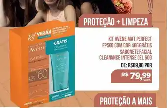 Farma Conde Kit Avène Mat Perfect Fps60 Com Cor Gratis Sabonete Facial Cleanance Intense Gel oferta