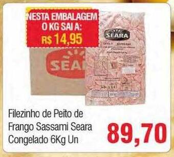 Spani Atacadista Filezinho De Peito De Frango Sassami Seara Congelado oferta