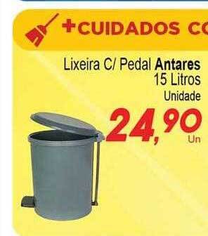 Lixeira C Pedal Antares 15 Litros