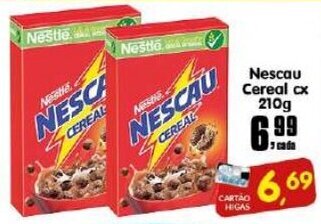 Higa's Supermercado Nescau cereal cx 210g oferta