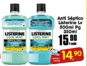Anti Septico Listerine Lv 500ml Pg 350ml