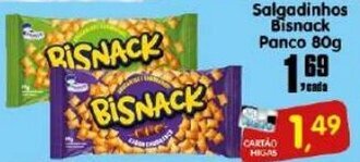 Higa's Supermercado Salgadinhos Bisnack Panco 80g oferta