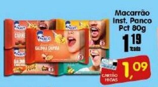 Higa's Supermercado Macarrao Inst. Panco pct 80g oferta