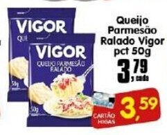 Higa's Supermercado Queijo Parmesao Ralado Vigor 50g oferta