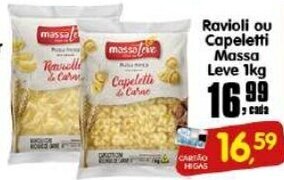 Ravioli ou Capeletti Massa Leve 1kg