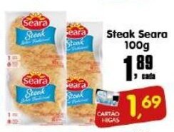 Higa's Supermercado Steak Seara 100g oferta