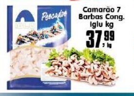 Higa's Supermercado Camarao 7 Barbas Cong. Iglu 1kg oferta