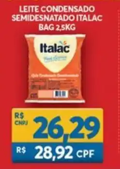 Leite Condensado Semidesnatado Italac bag 2.5kg