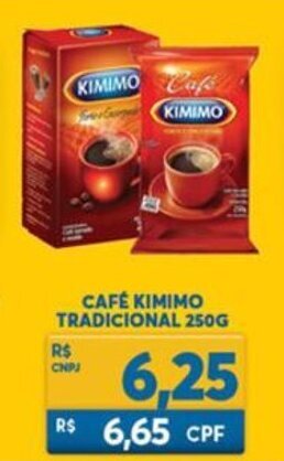 Atacadão Centro Sul Cafe Kimimo tradicional 250g oferta