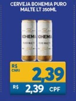 Atacadão Centro Sul Cerveja Bohemia Puro Malte Lata 350ml oferta