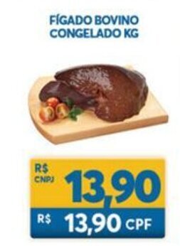 Atacadão Centro Sul Figado Bovino Congelado 1kg oferta