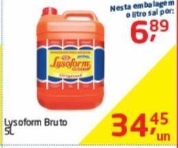 Tenda Atacado Lysoform bruto 5l oferta