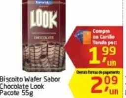 Tenda Atacado Biscoito wafer chocolate look 55g oferta