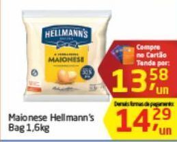 Tenda Atacado Maionese hellmann's 1.6kg oferta