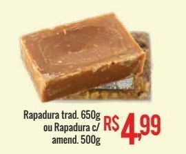 Mart Minas Rapadura trad. 650g ou rapadura c/ amend. 500g oferta