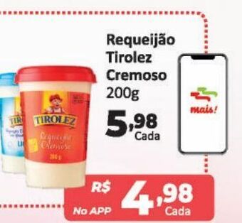 Peruzzo Requeijão tirolez cremoso 200g oferta