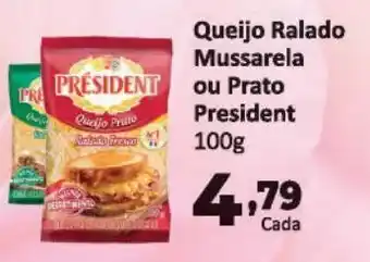 Peruzzo Queijo ralado mussarela ou prato president 100g oferta
