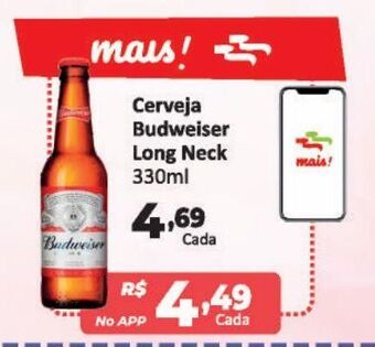 Peruzzo Cerveja budweiser long neck 330ml oferta
