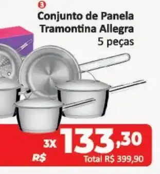 Peruzzo Conjunto de panelas tramontina allegra 5 peças oferta
