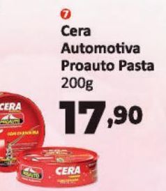 Cera automotiva proauto pasta 200g
