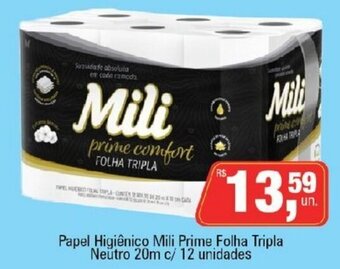 Supermercados Alvorada Papel Higiénico Mili Prime Folha Tripla 20ml c/12 un oferta